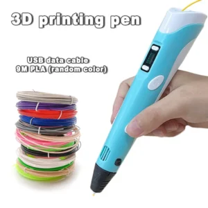 Lapiz de impresión 3D USB, filamento PLA de 9M, grafiti tridimensional, juguetes, herramientas de arte para niños, regalo de cumpleaños y día de Navidad